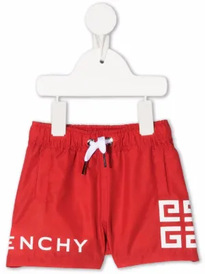 red givenchy swim shorts