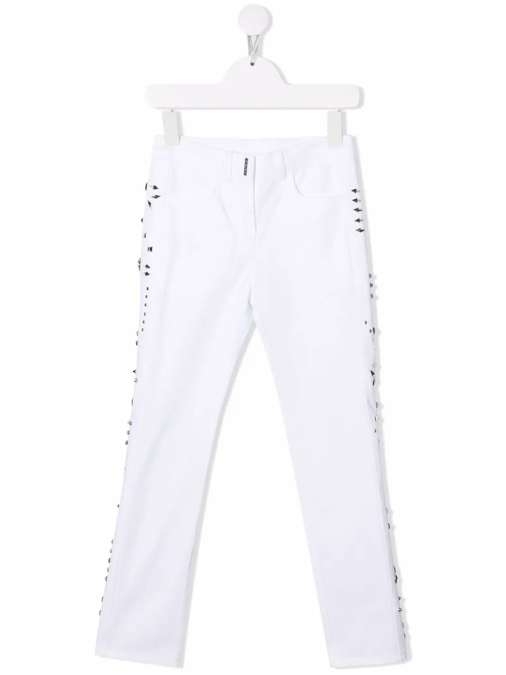 

Givenchy Kids skinny jeans con apliques - Blanco