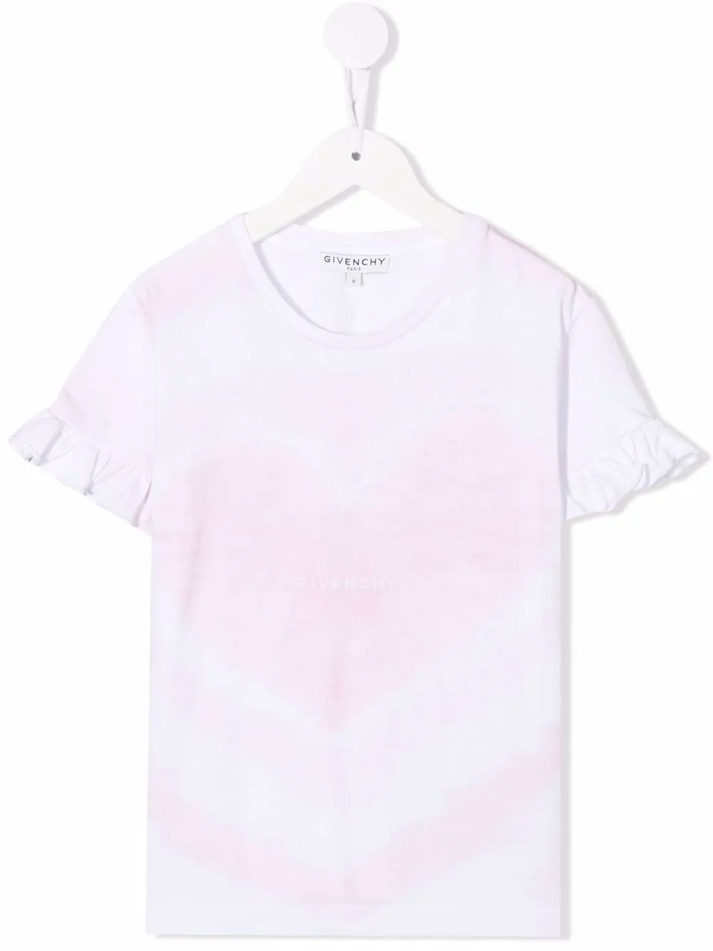 

Givenchy Kids playera con estampado tie-dye y corazón - Blanco