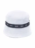 BOSS Kidswear logo print stripe bucket hat - Blue