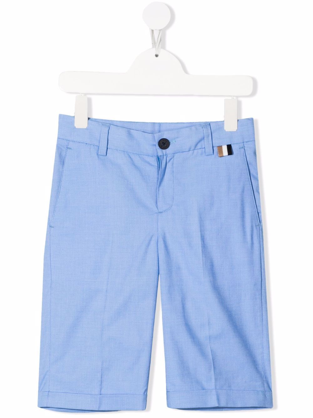 

BOSS Kidswear mid-rise suit shorts - Blue