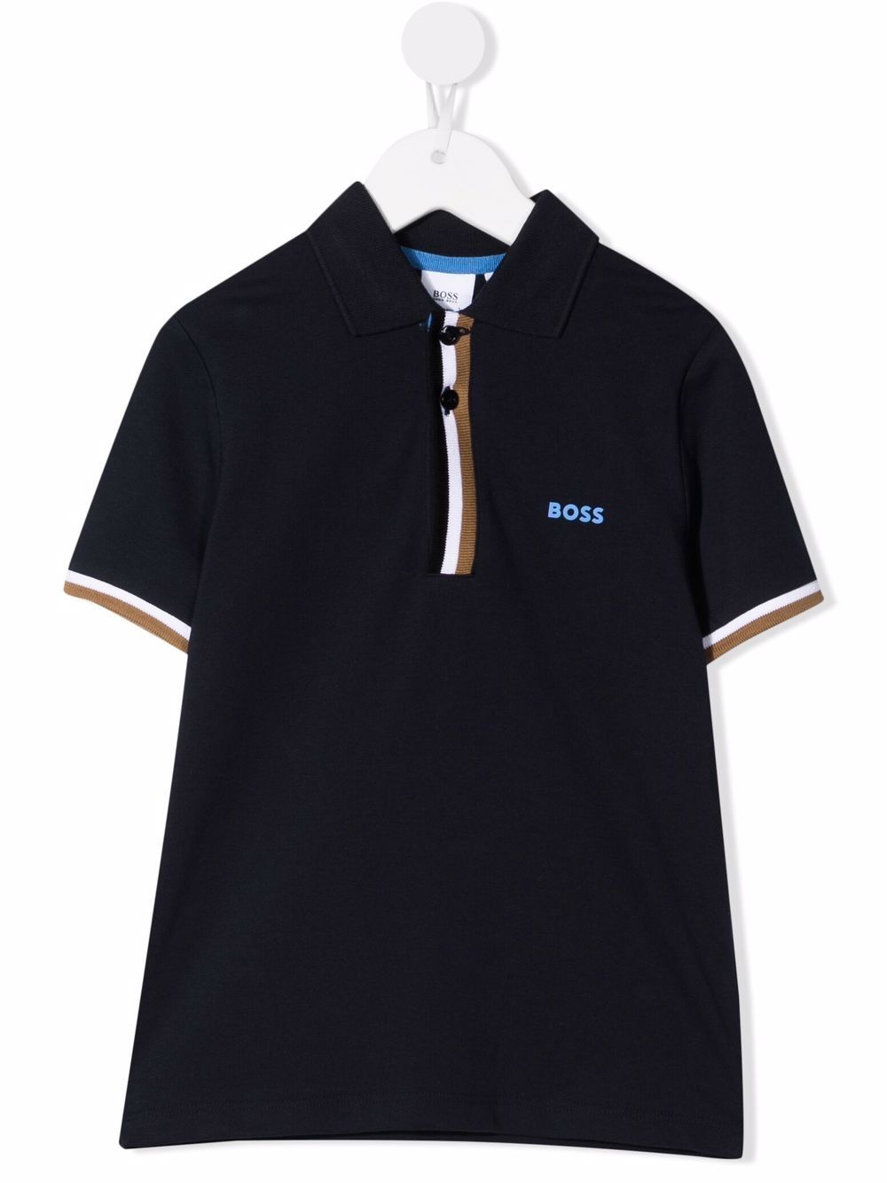 

BOSS Kidswear chest-logo polo shirt - Blue