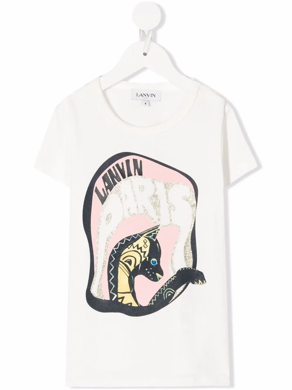 

Lanvin Enfant playera con estampado gráfico - Blanco