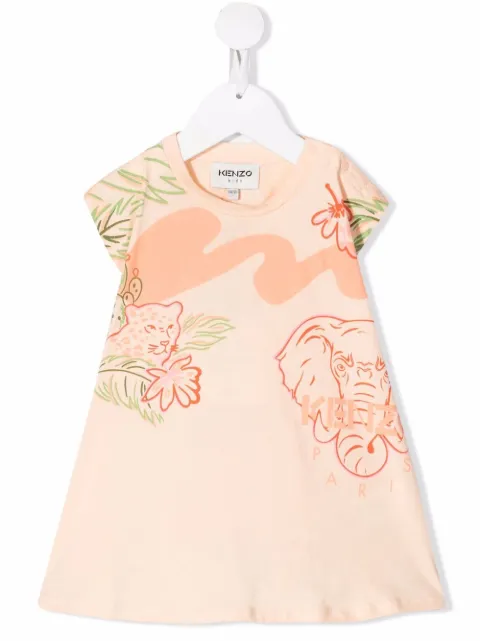 Kenzo Kids vestido estampado