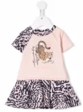 Kenzo Kids Tiger animal-print T-shirt dress - Pink