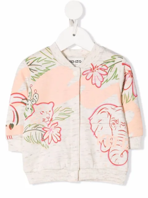 Kenzo Kids patterned button-up cardigan