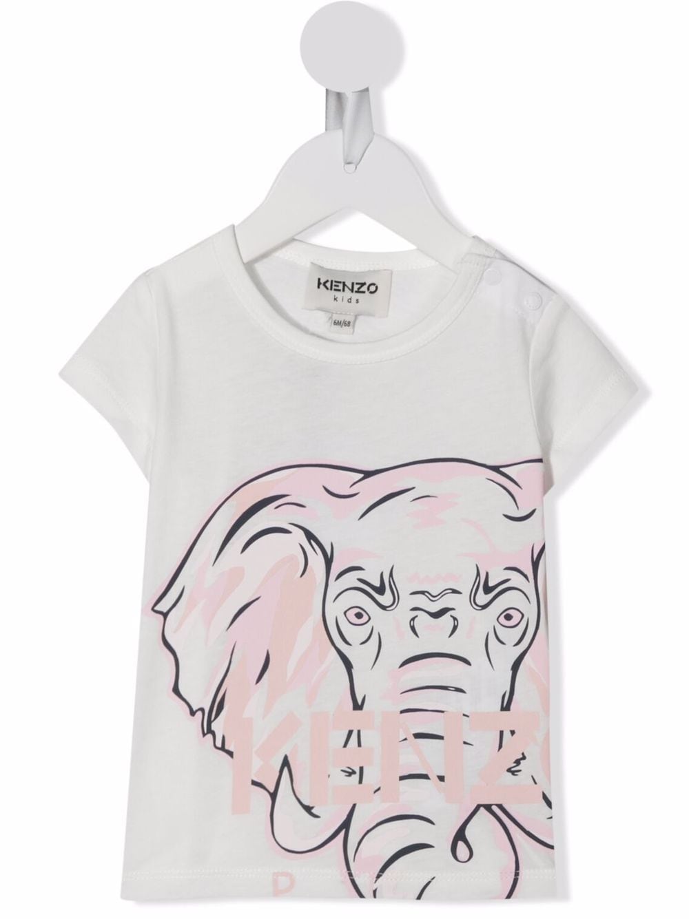Image 1 of Kenzo Kids elephant-print organic-cotton T-shirt