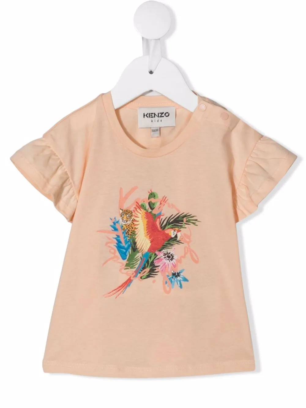 

Kenzo Kids playera con estampado tropical - Naranja