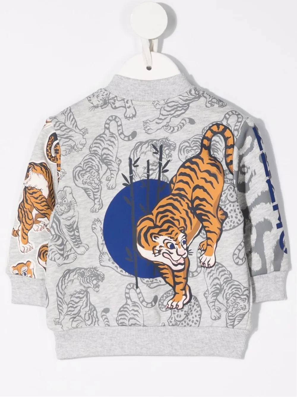 фото Kenzo kids толстовка на молнии с принтом tiger