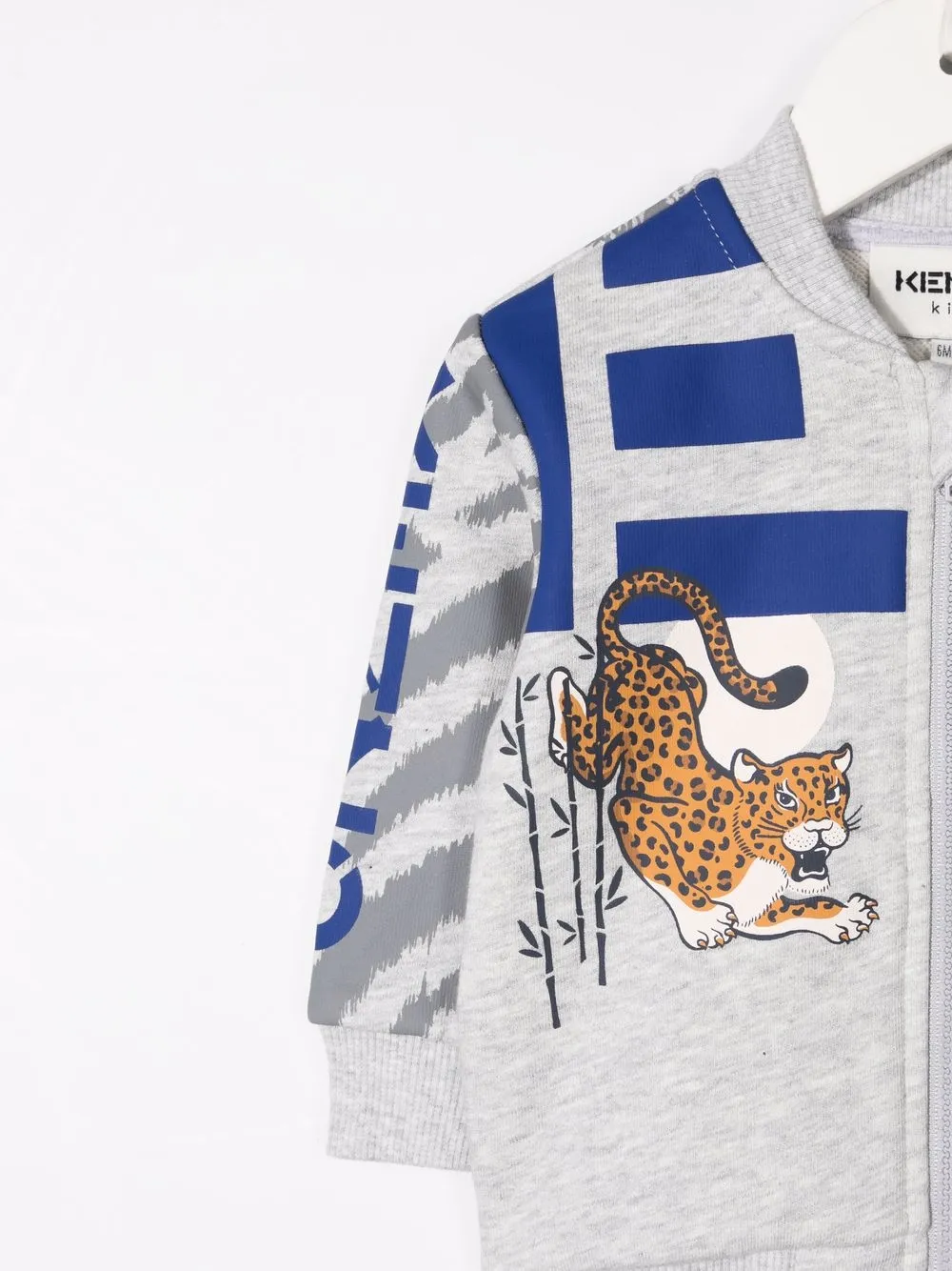 фото Kenzo kids толстовка на молнии с принтом tiger