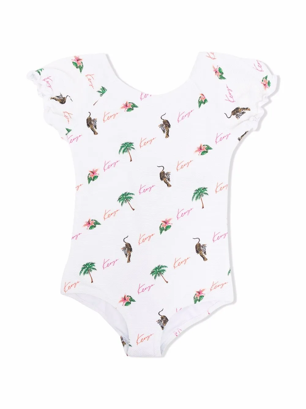Kenzo Kids graphic-print short-sleeve swimsuuit