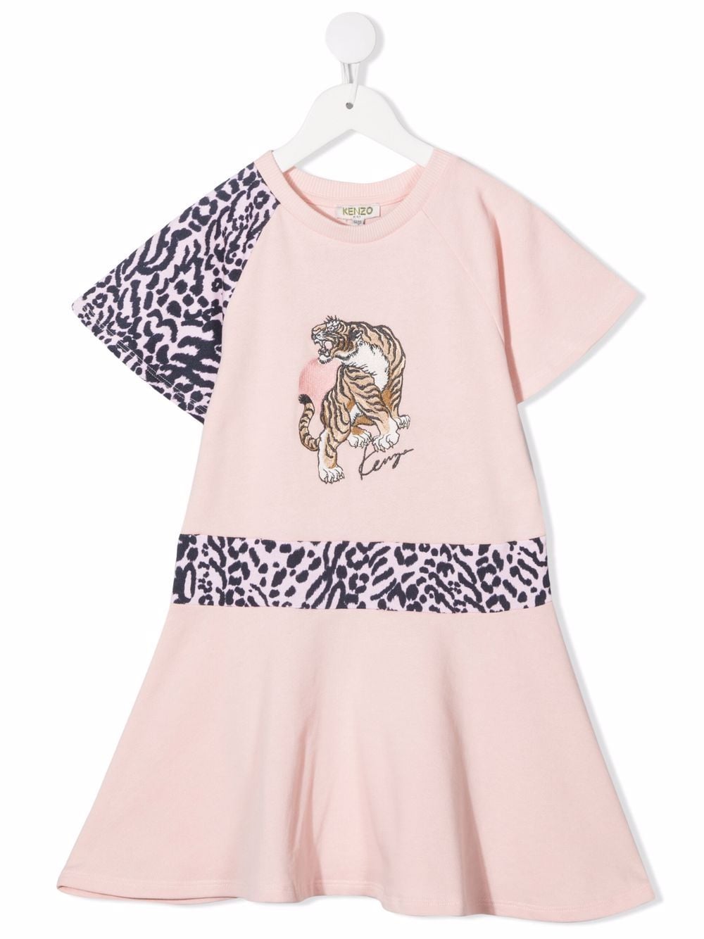 Image 1 of Kenzo Kids animal-print fleece dress
