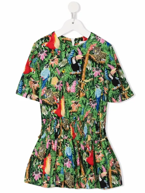 Kenzo Kids jungle-print dress