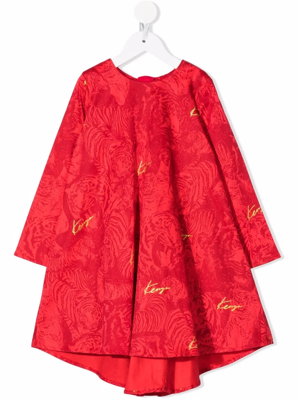 

Kenzo Kids vestido con motivo Tigre - Rojo