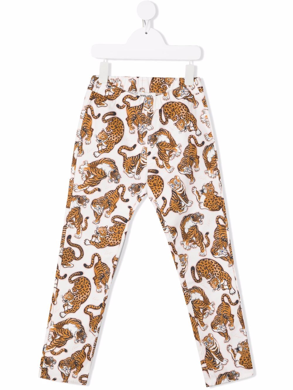Image 1 of Kenzo Kids tiger motif-print cotton leggings