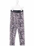 Kenzo Kids animal-print cotton leggings - Pink