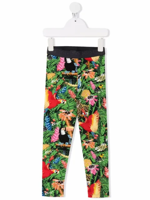 Kenzo Kids leggings con estampado selvático