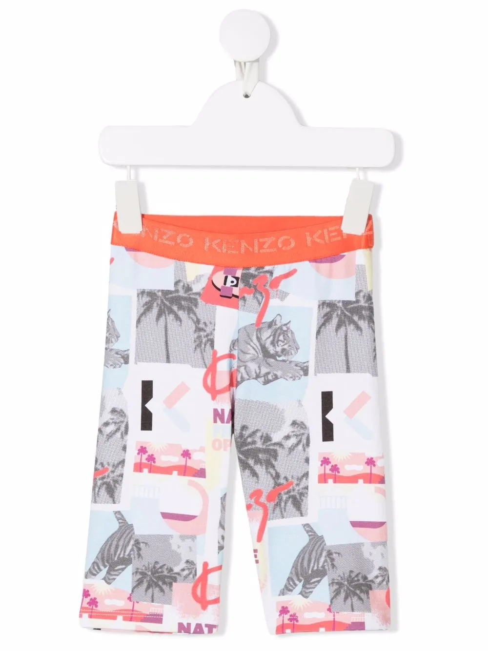 

Kenzo Kids shorts con estampado gráfico - Blanco