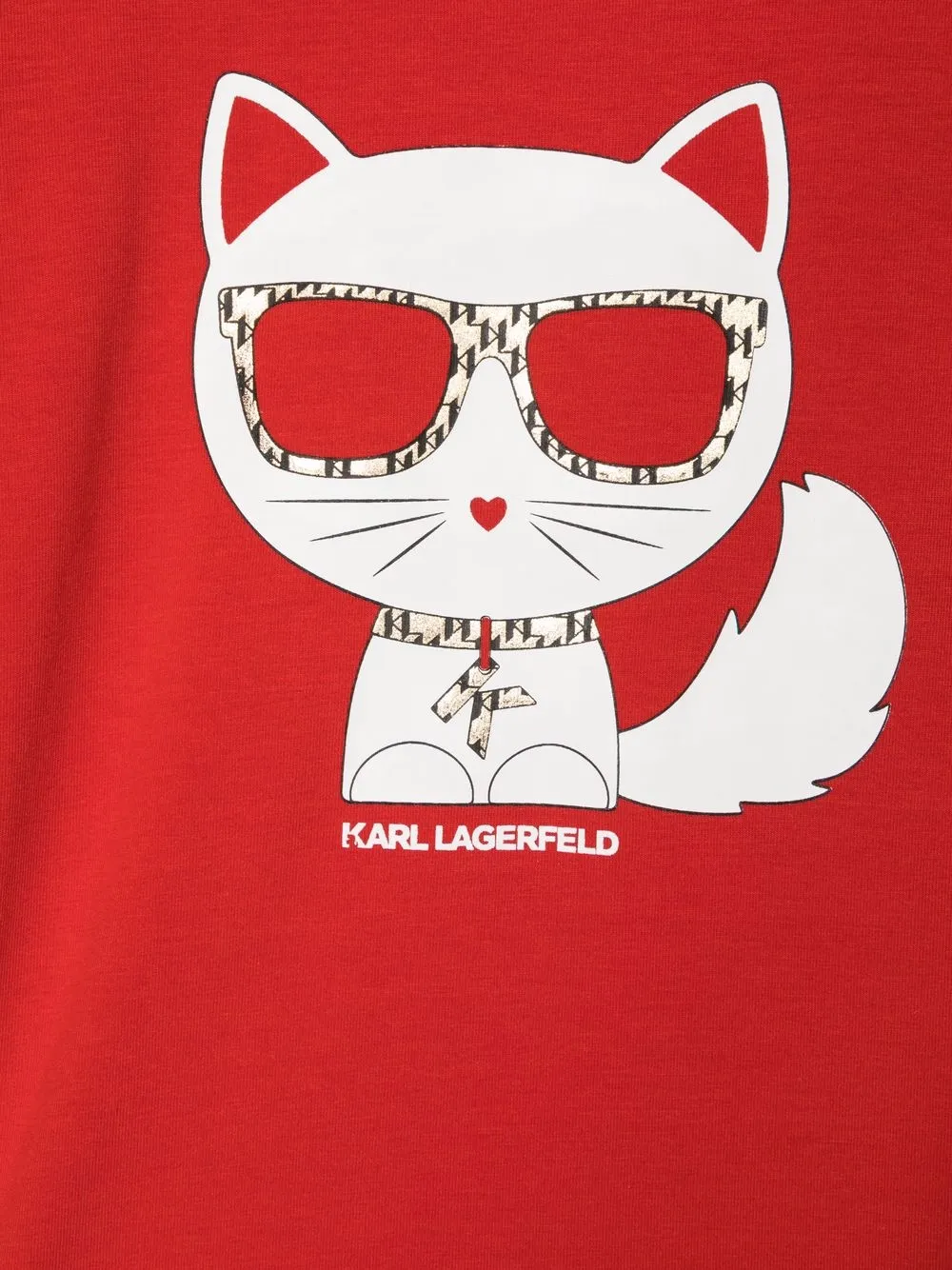 фото Karl lagerfeld kids футболка choupette с круглым вырезом