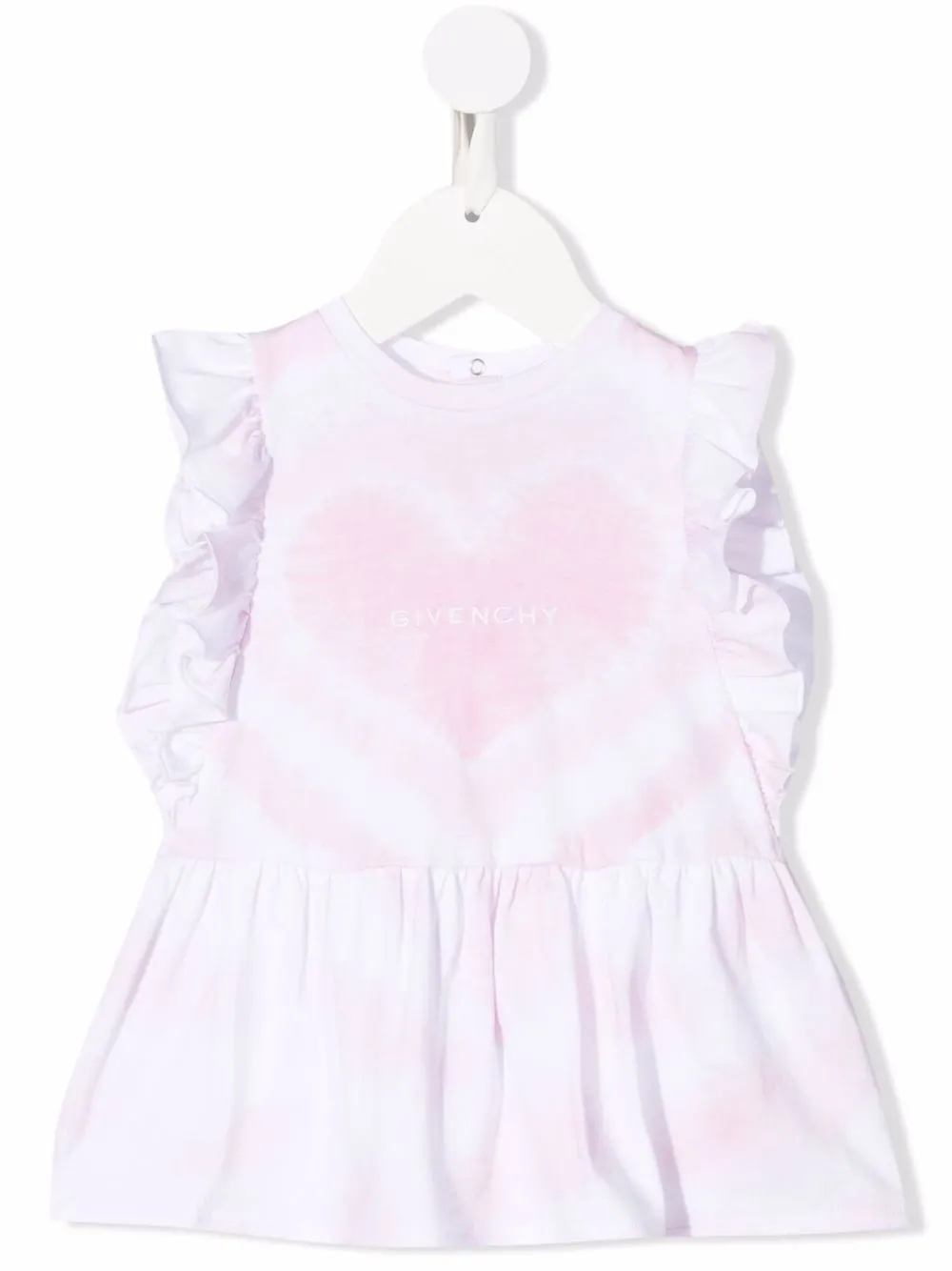 

Givenchy Kids vestido recto estampado de corazón - Blanco