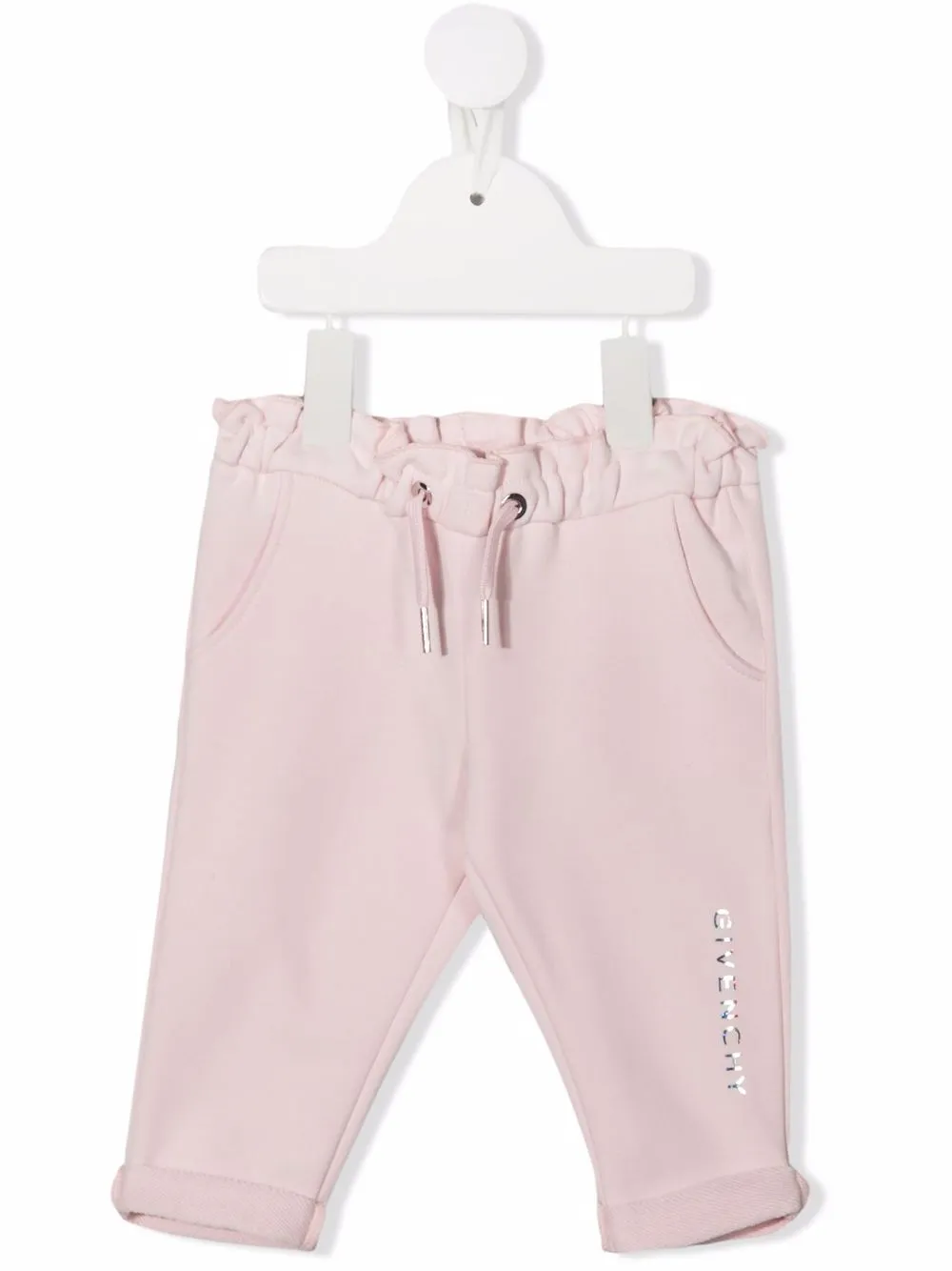 

Givenchy Kids pantalones con logo y cordón - Rosado