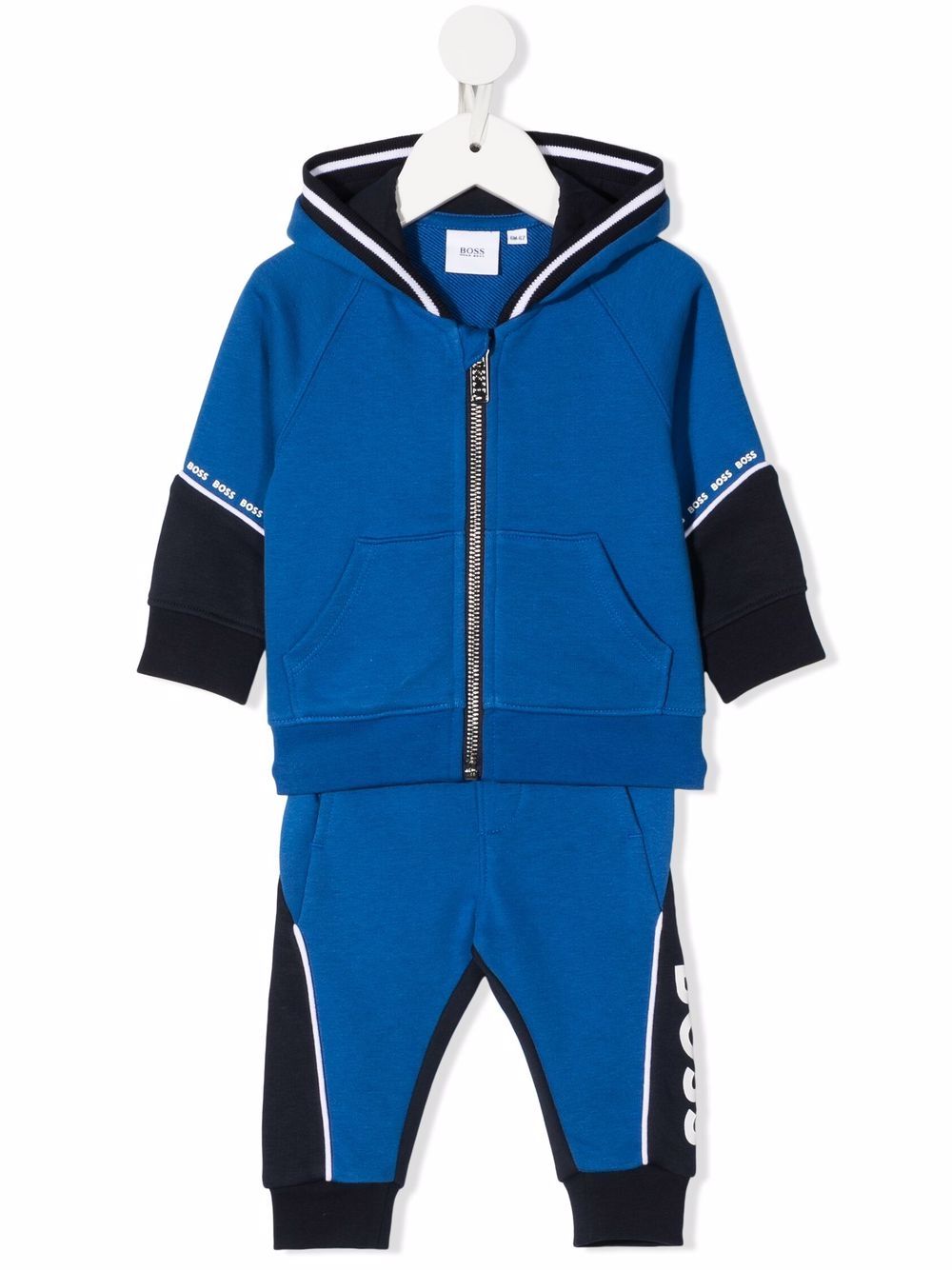 

BOSS Kidswear traje deportivo con logo estampado - Azul