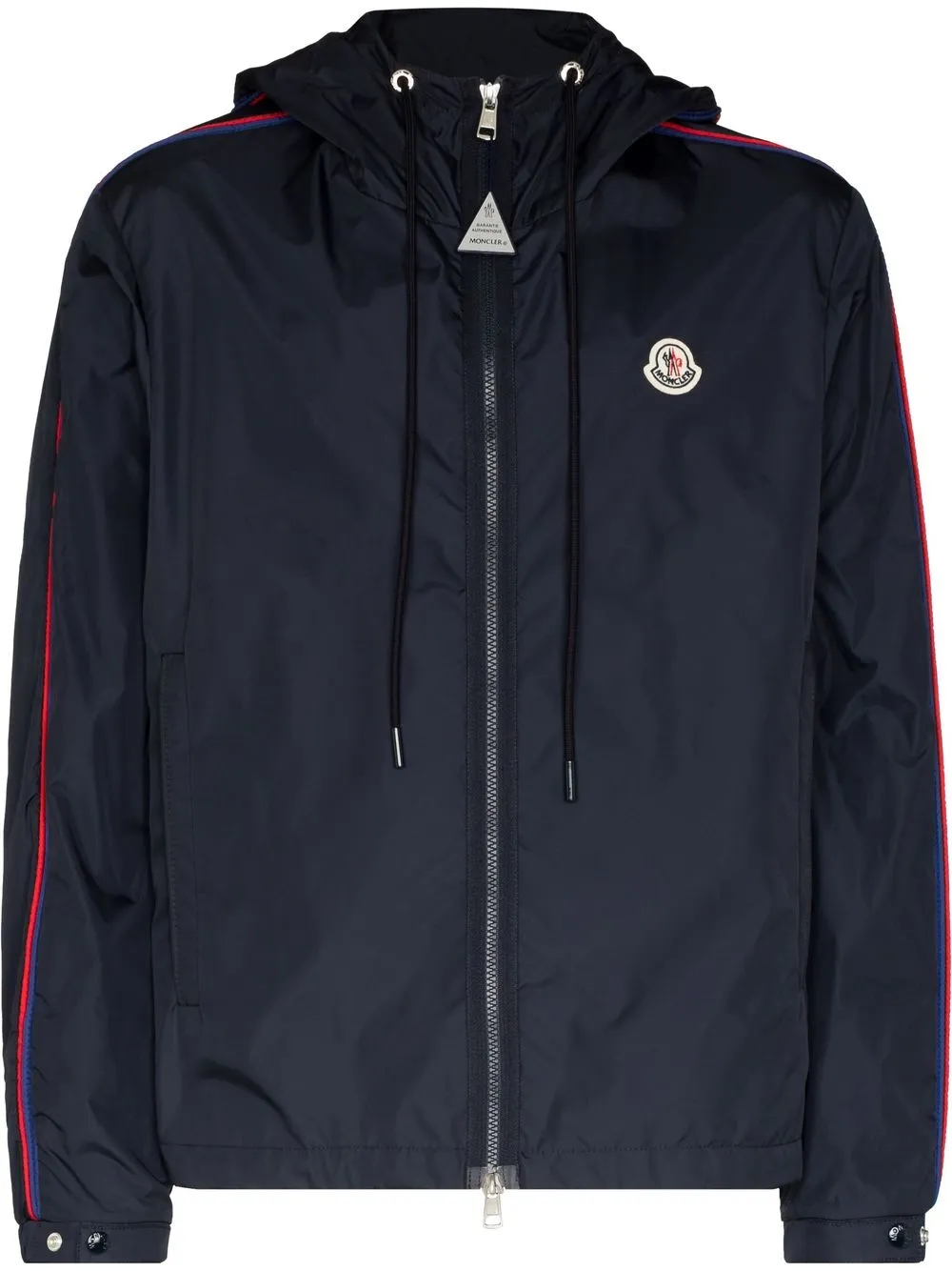 Moncler Hattab Logo-patch Nylon Hooded Jacket In Blue