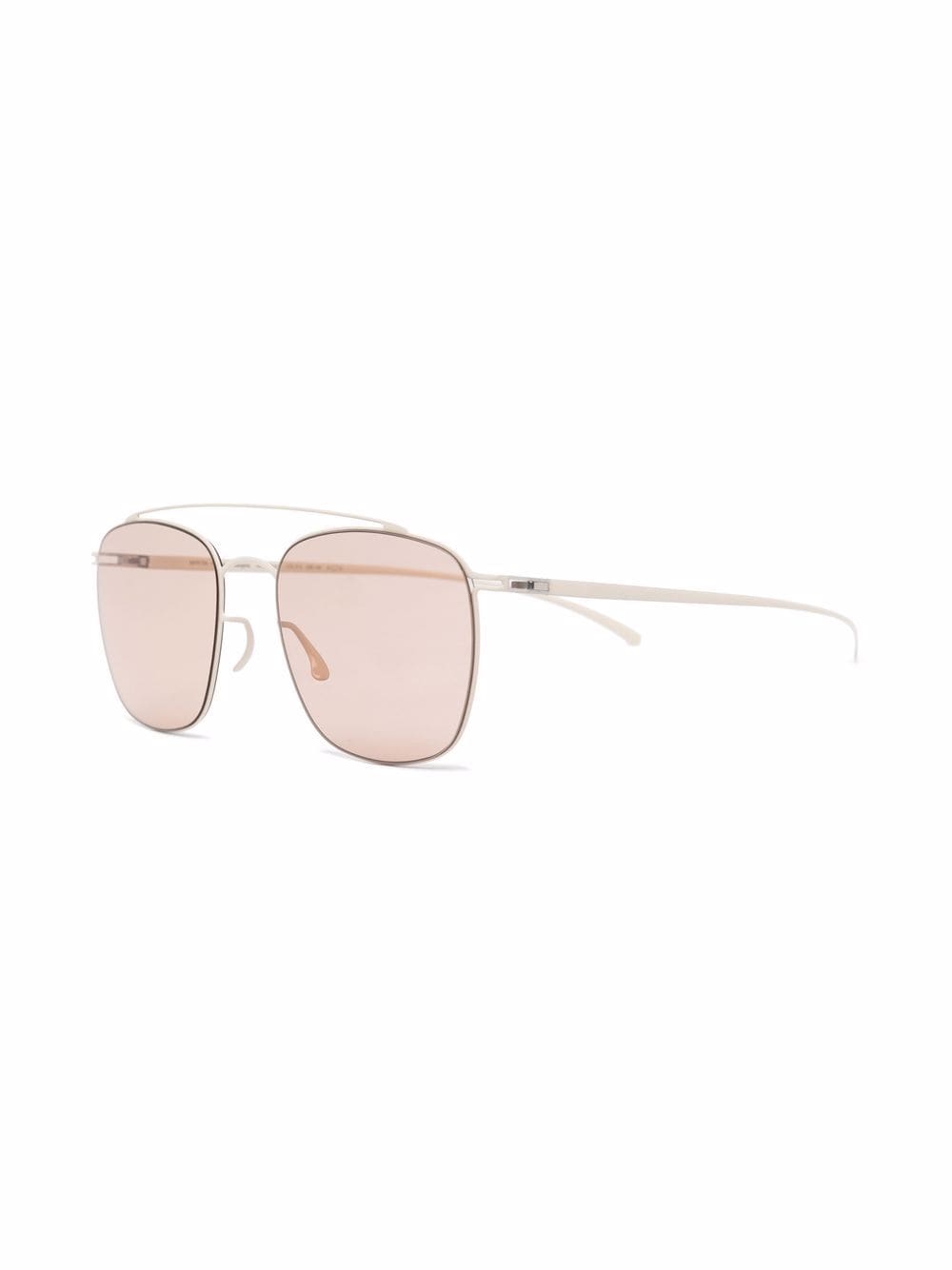 Mykita x Maison Margiela zonnebril met piloten montuur - Beige