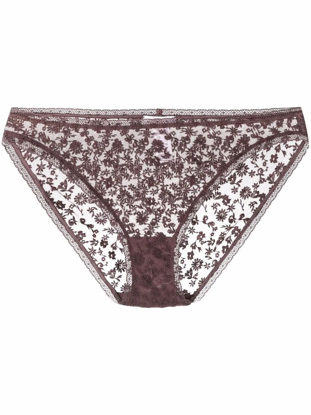 

ERES jalouse floral-lace brief - Brown