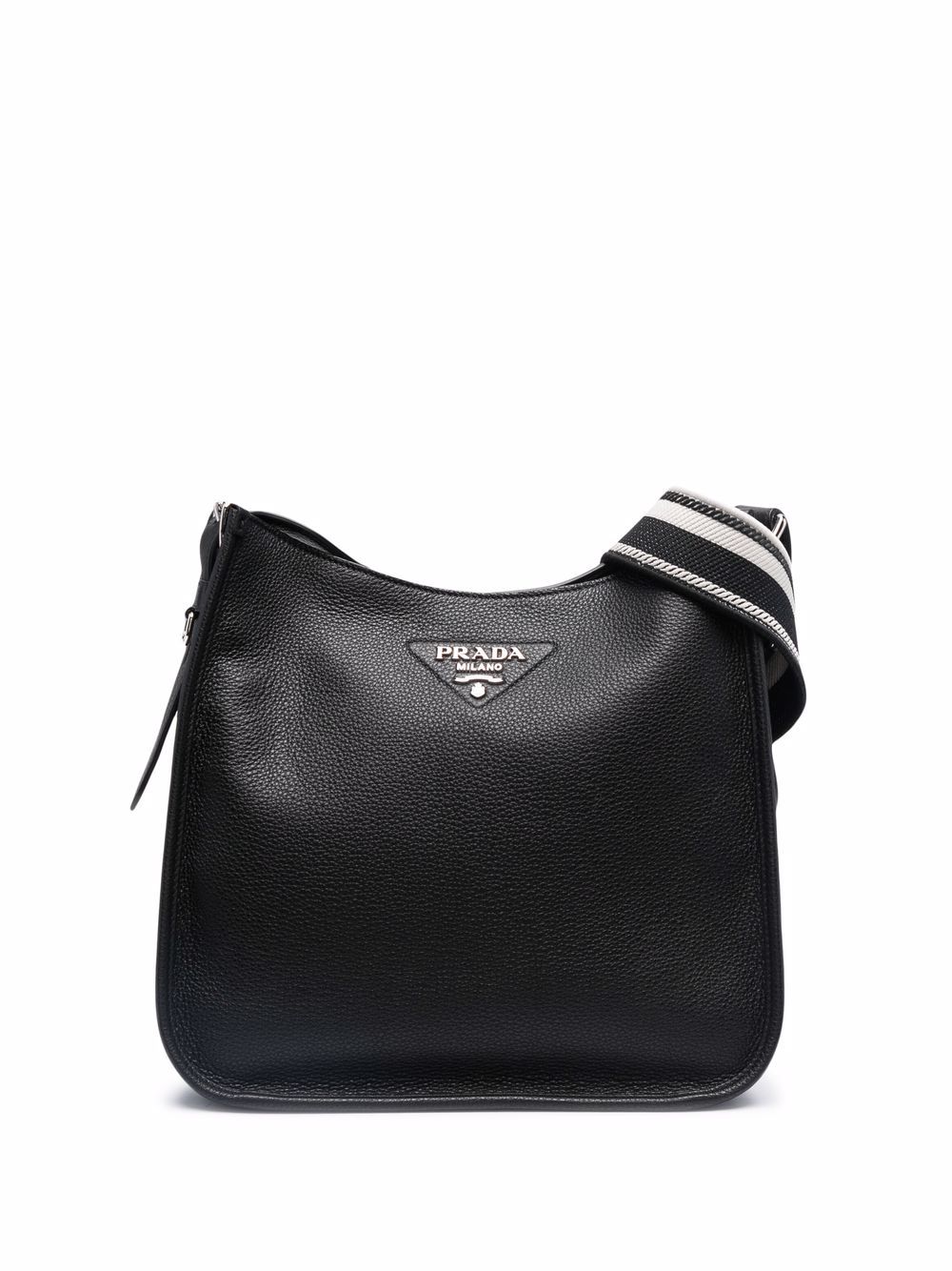 

Prada bolsa de hombro con placa del logo - Negro