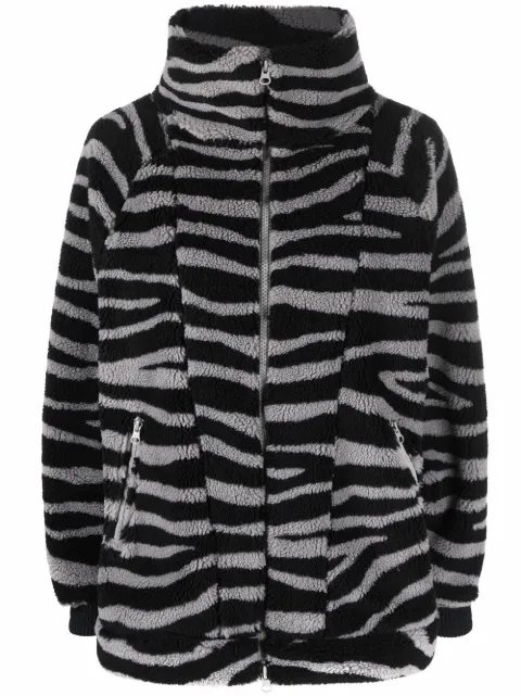 adidas by Stella McCartney جاكيت صوف ناعم بطبعة جلد حيوان