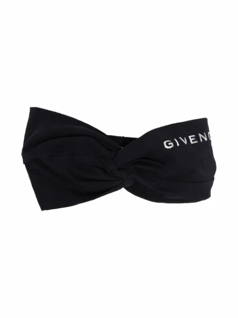 Givenchy Kids طوق رأس بربطة وطبعة شعار الماركة