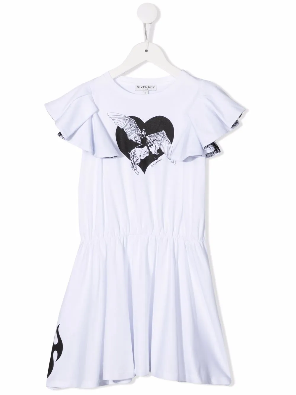 10%OFF！＜Farfetch＞ Givenchy Kids Amazon Heart ラッフル ワンピース - ホワイト