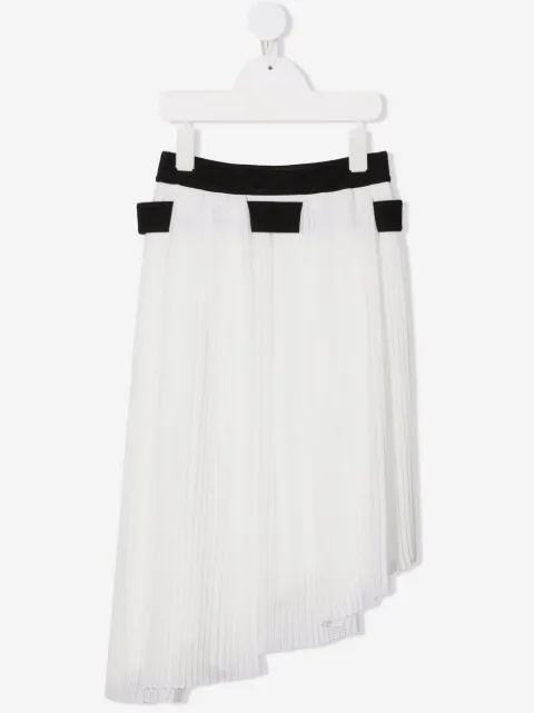 Givenchy Kids two-tone cotton pleated skirt 
