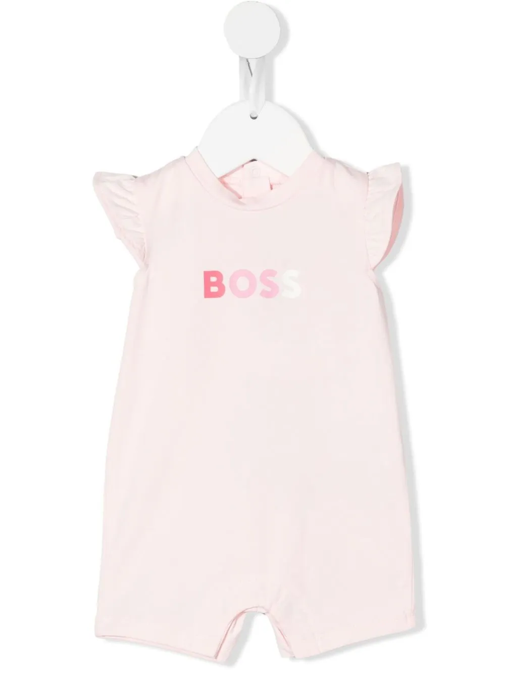 

BOSS Kidswear body manga de volantes con logo estampado - Rosado