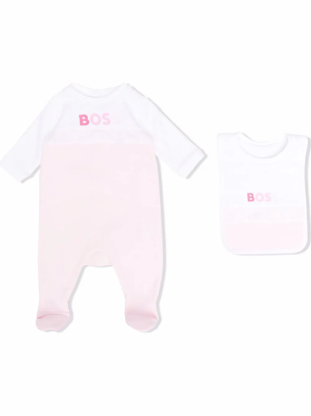 

BOSS Kidswear pijama manga larga con diseño color block - Blanco