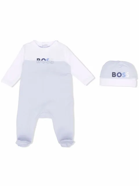 Boss Kids طقم بيجامة بطبعة شعار الماركة