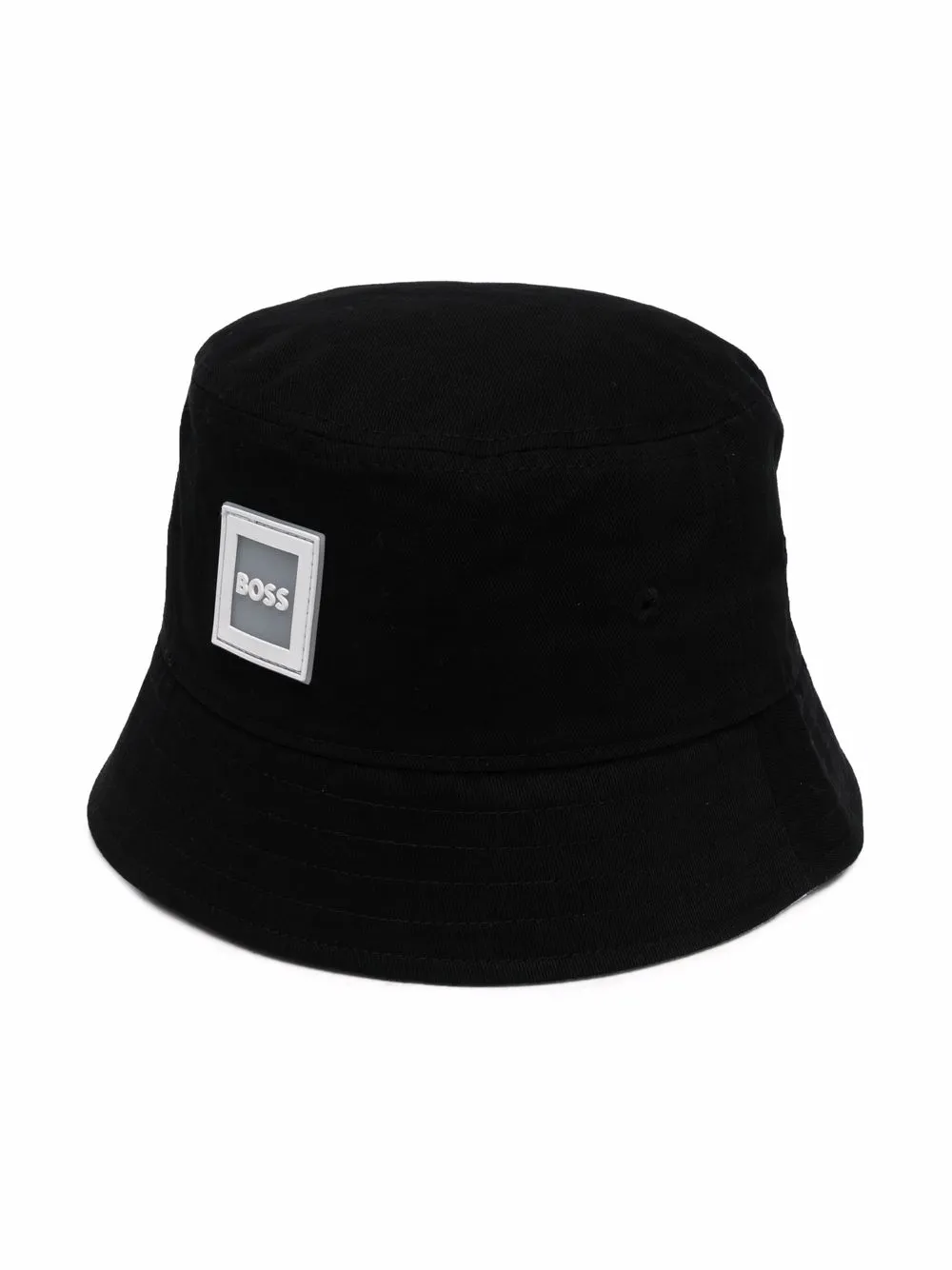 

BOSS Kidswear gorro de pescador con parche del logo - Negro