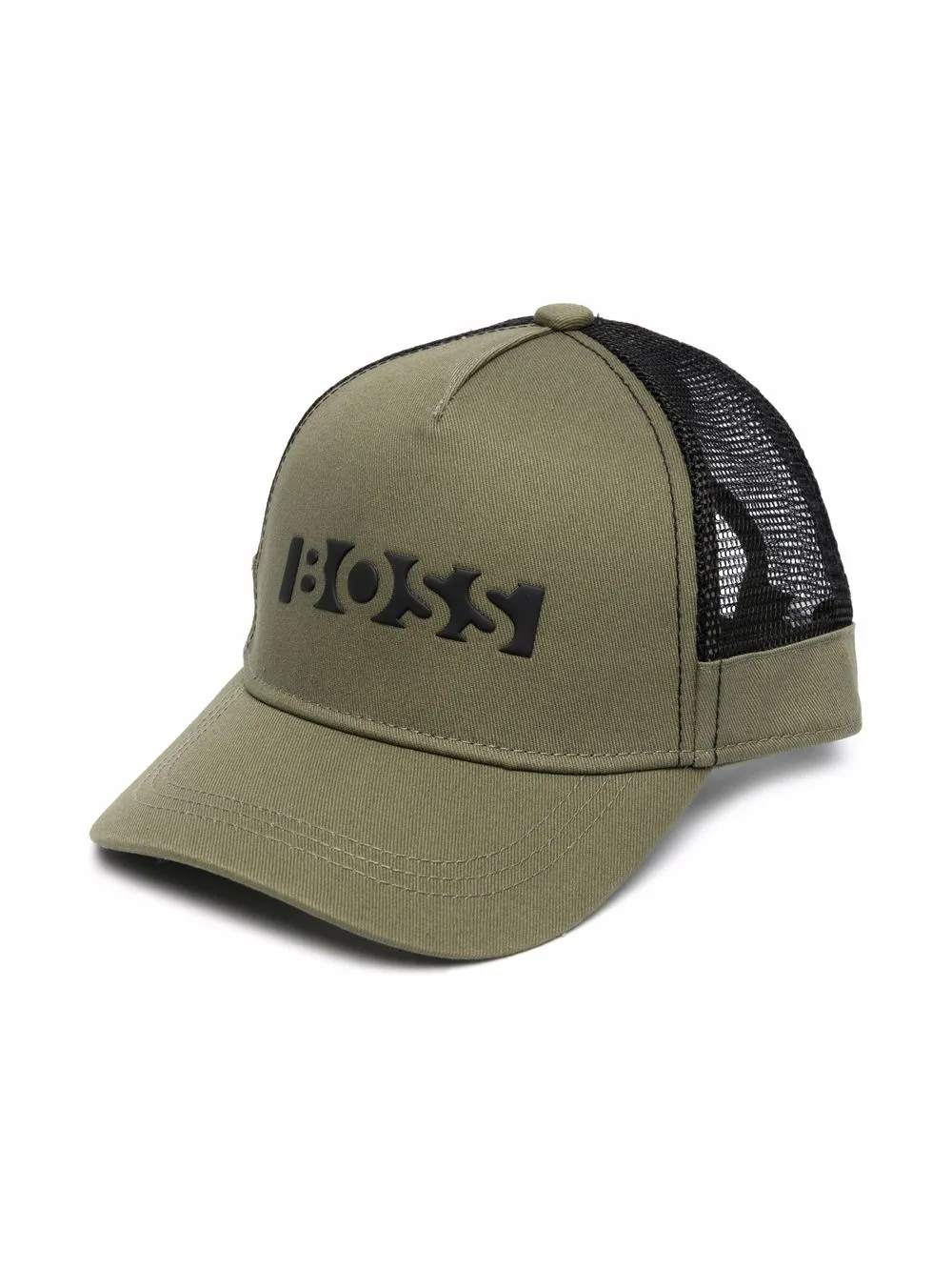 

BOSS Kidswear debossed-logo mesh cap - Green