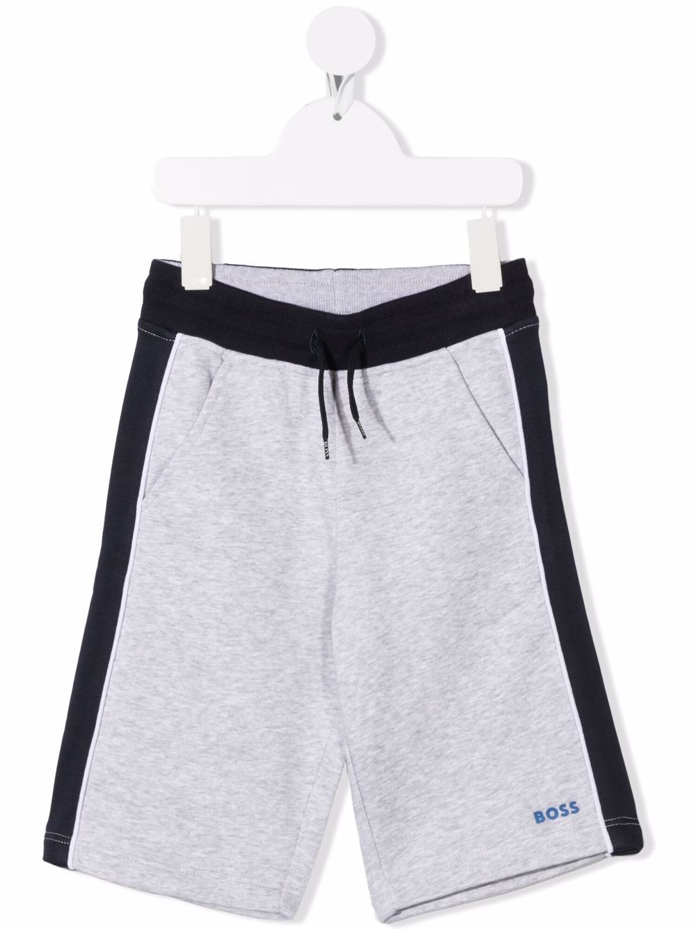 

BOSS Kidswear shorts deportivos con logo estampado - Gris