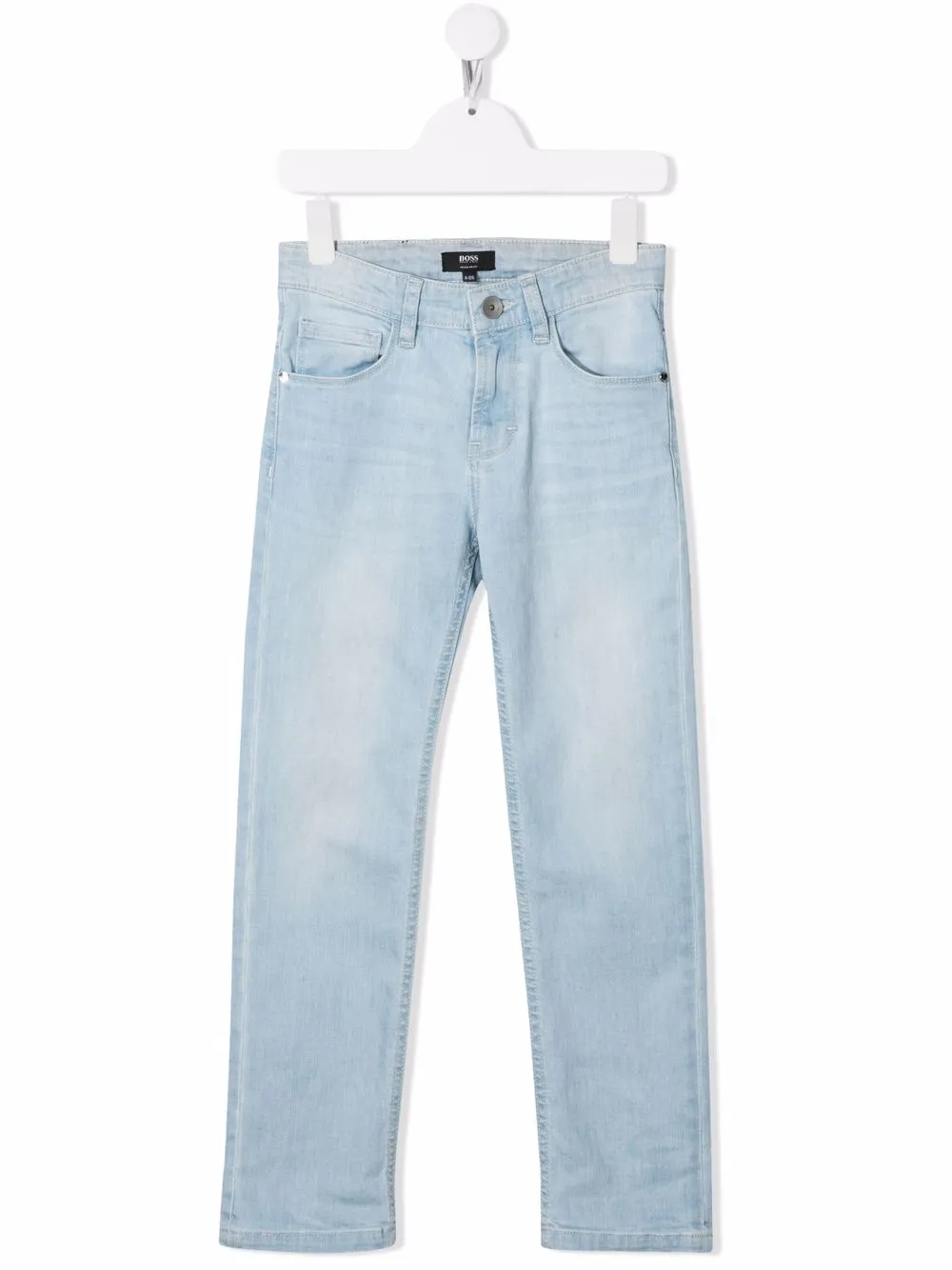 

BOSS Kidswear jeans rectos con efecto lavado - Azul