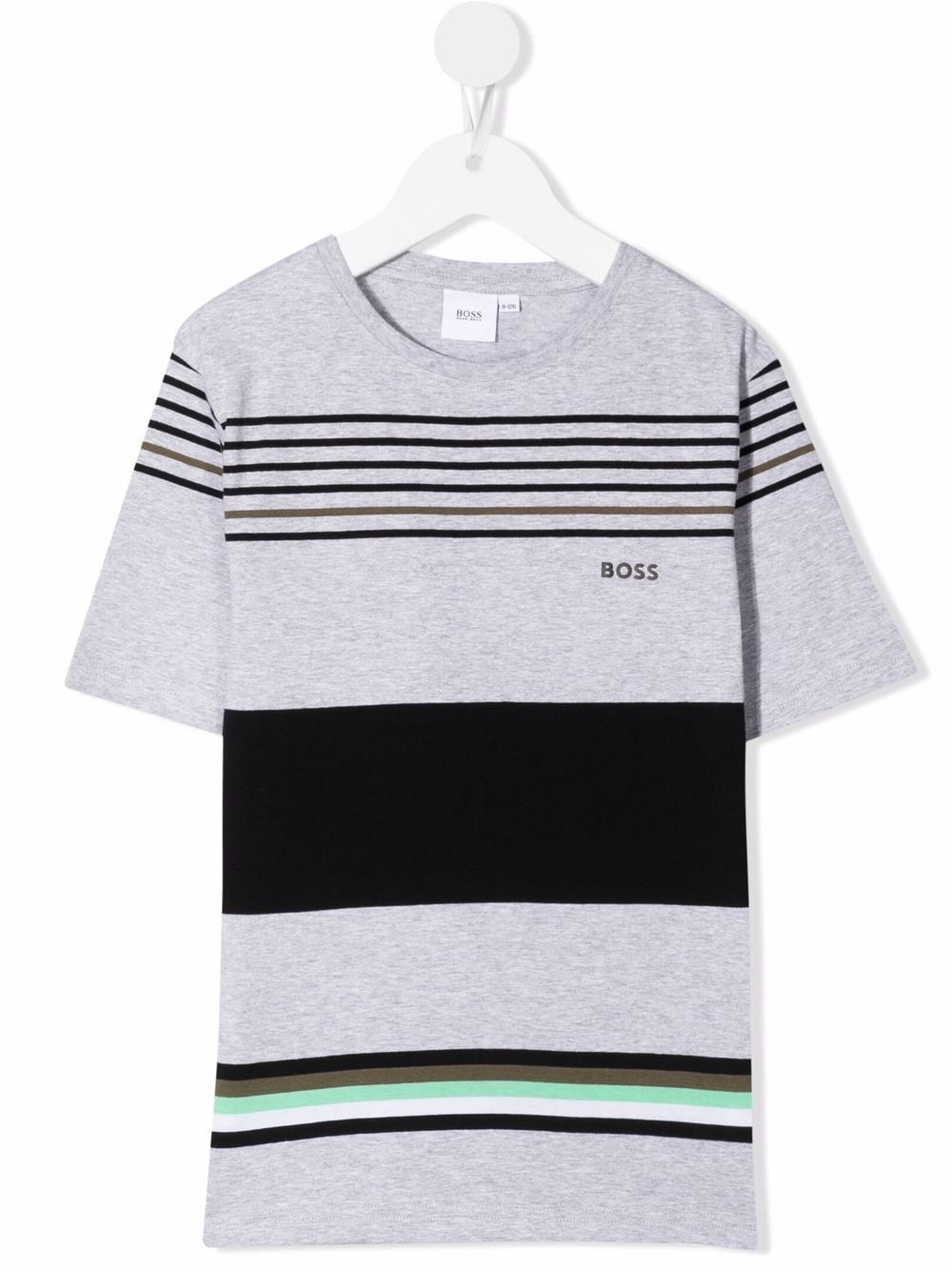 

BOSS Kidswear playera con diseño color block - Gris