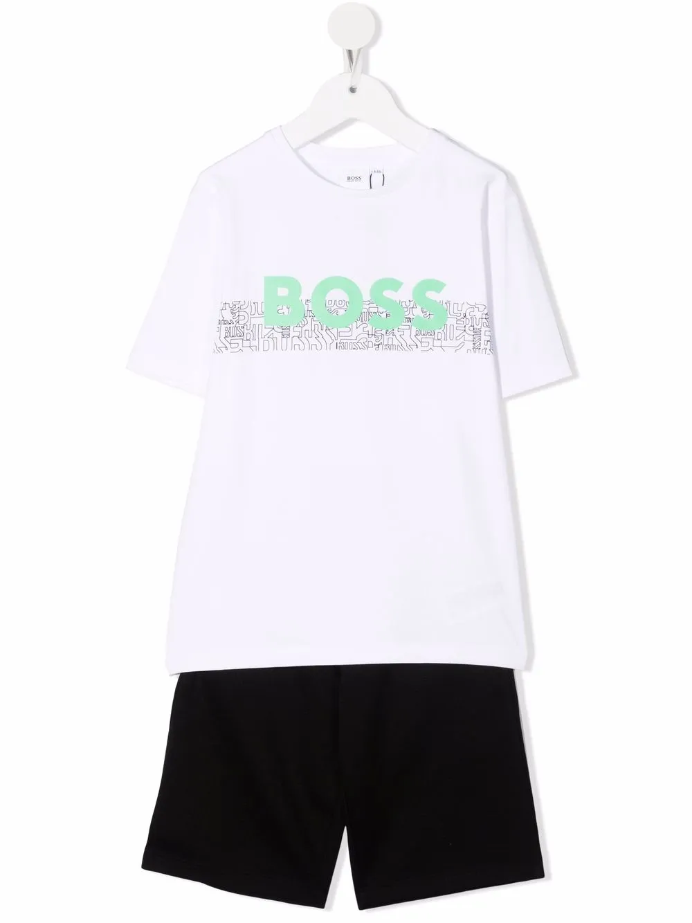 

BOSS Kidswear traje deportivo con logo estampado - Blanco