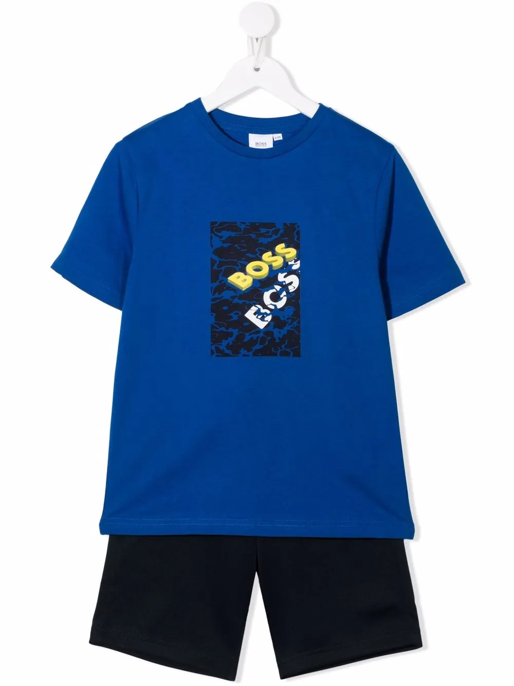 

BOSS Kidswear traje deportivo con logo estampado - Azul