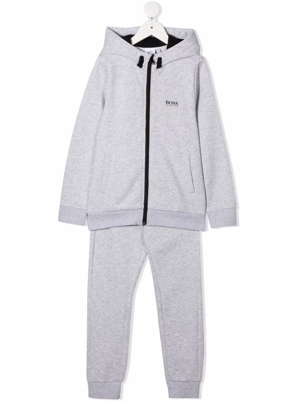 

BOSS Kidswear traje deportivo con logo estampado - Gris