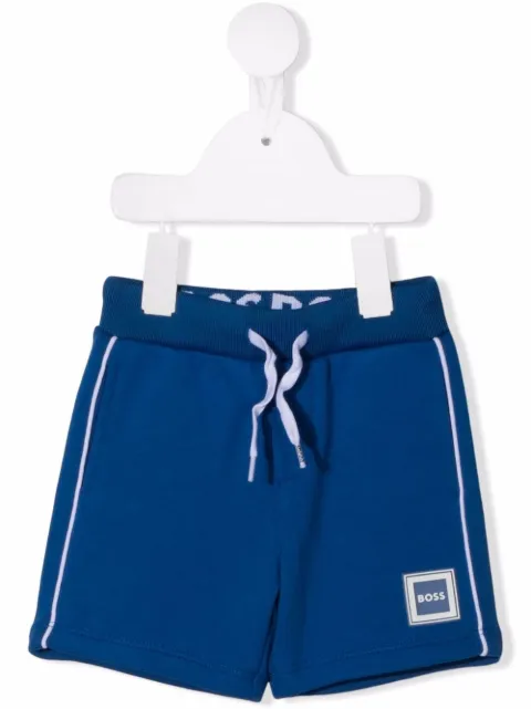 BOSS Kidswear logo-patch track shorts