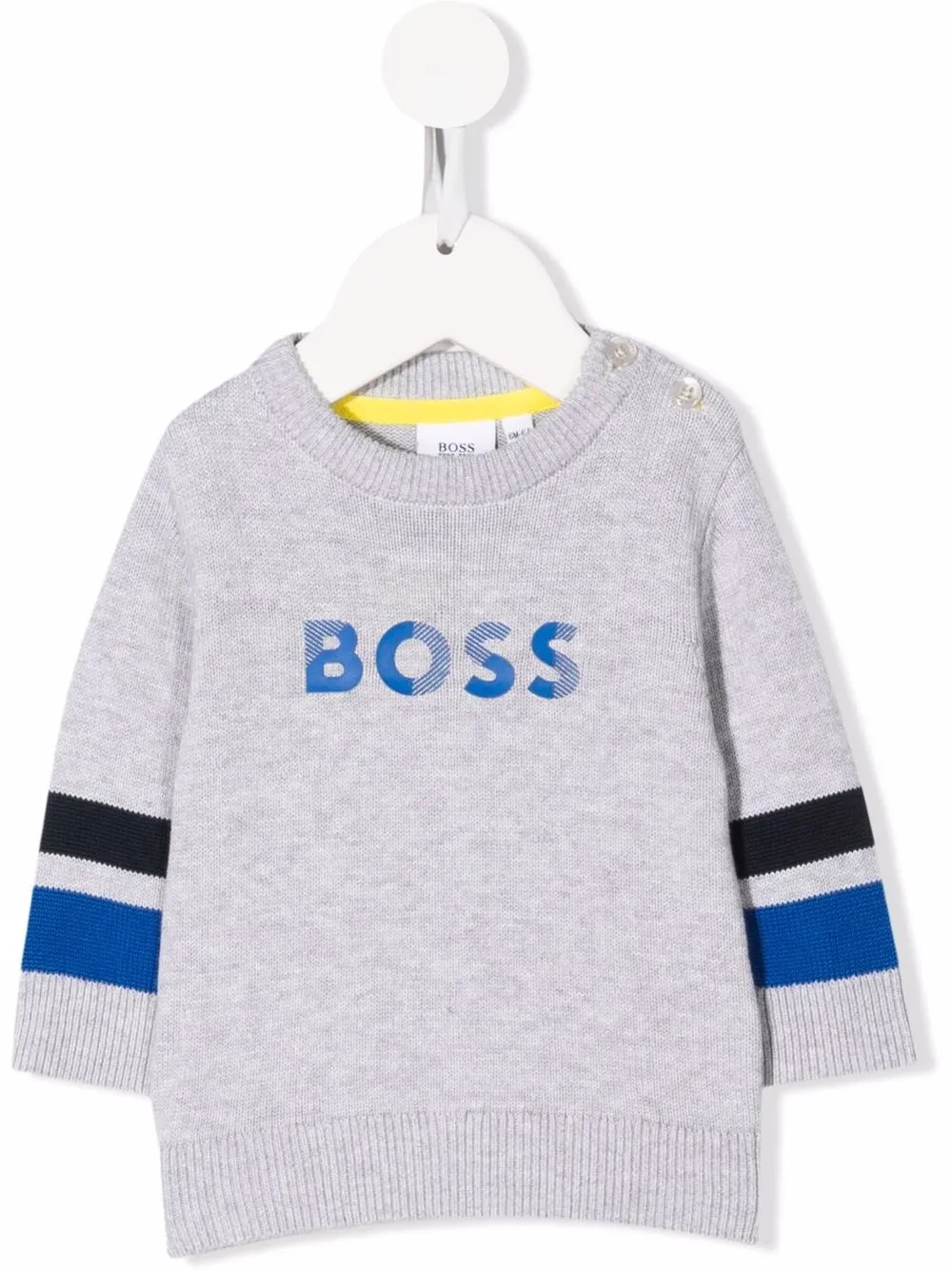 

BOSS Kidswear suéter con logo estampado - Gris