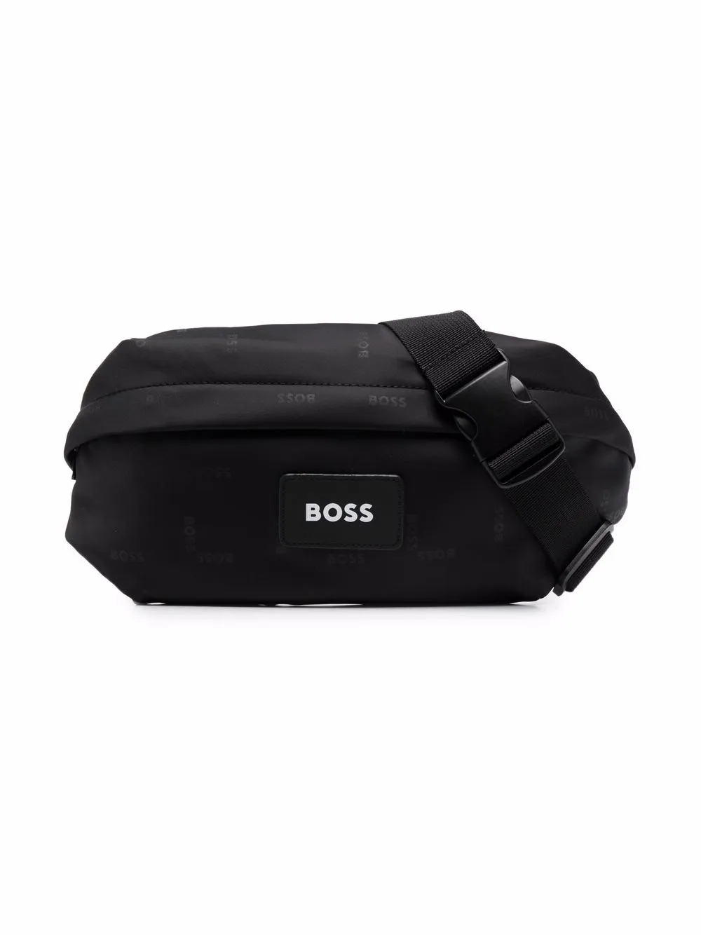 

BOSS Kidswear cangurera con parche del logo - Negro