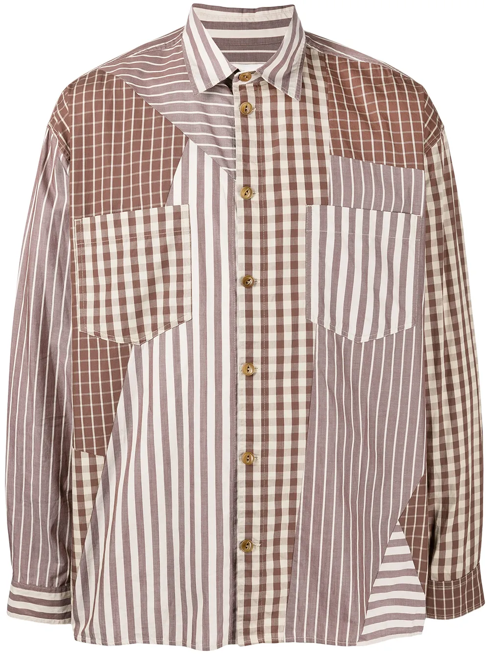 

YMC camisa Mitchum - Marrón