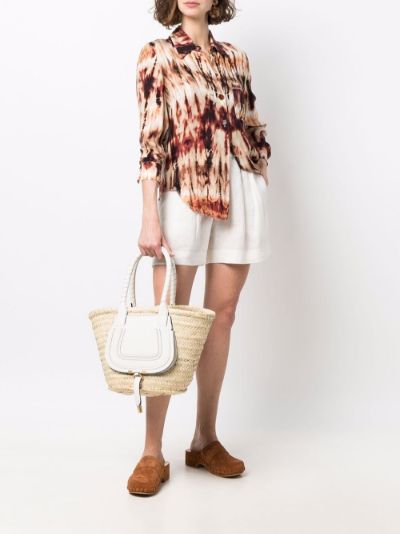 chloe marcie raffia tote